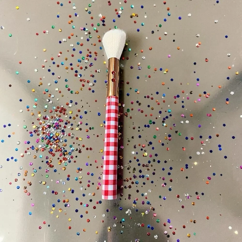 SLMISSGLAM  Gingham Face Brush Brand New MSRP $28